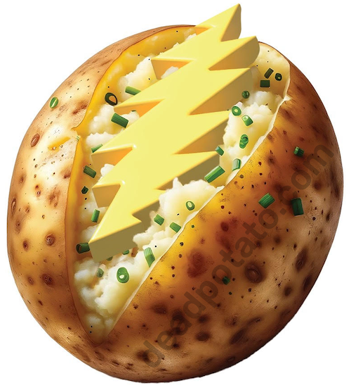 deadpotato sticker with watermark